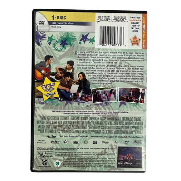 Camp Rock 2 The Final Jam Extended Ed DVD Demi Lovato Jonas Brothers Disney G - Picture 2 of 7